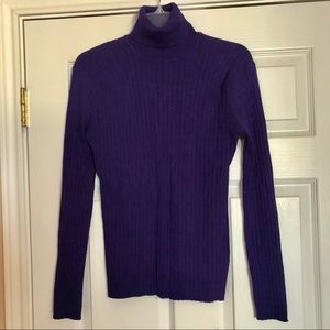 Purple ribbed turtleneck sweater by It’s Our Time
